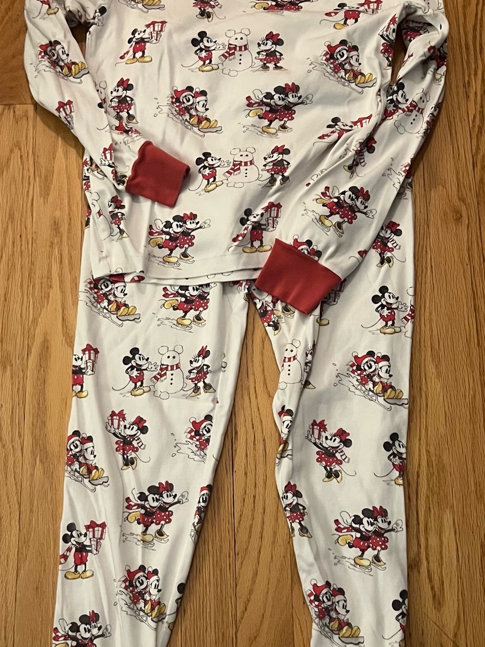 Disney Mickey & Minnie Holiday Pajama Set - White, Red, Yellow, Black